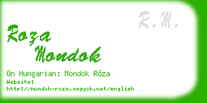 roza mondok business card